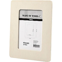 Wooden frame 9.3 x 14.4 cm (3 pcs)