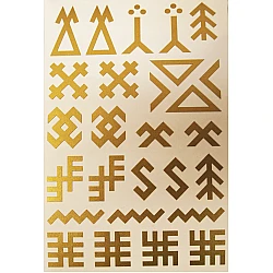 Наклейки с руническими знаками «Likteņzīmes» золотые