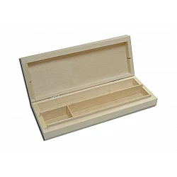 Wooden pencil case with compartments