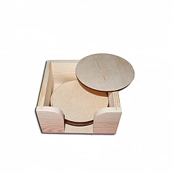 Set of Round Coasters with Box