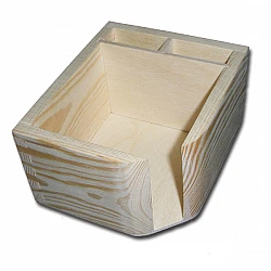 Wooden organiser for paper and stationery