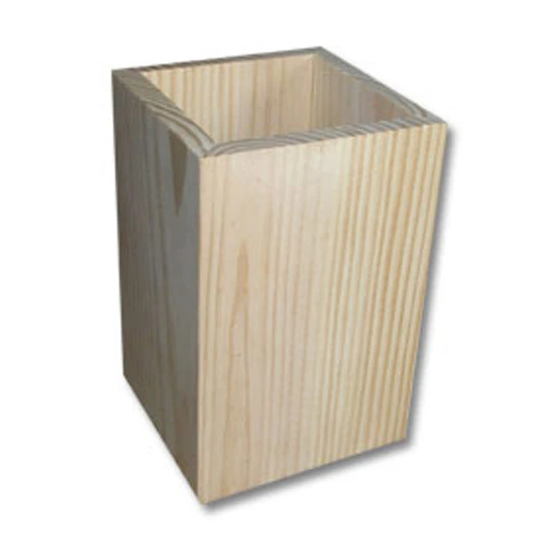 Деревянный держатель для канцелярии — квадратный