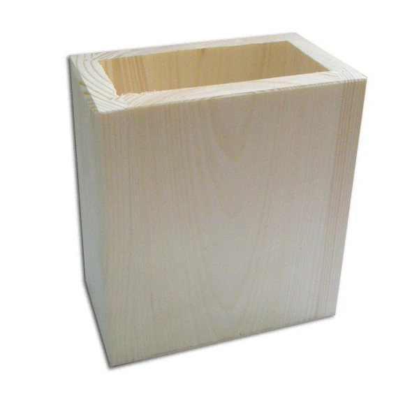 Деревянная подставка для канцелярии — квадратная