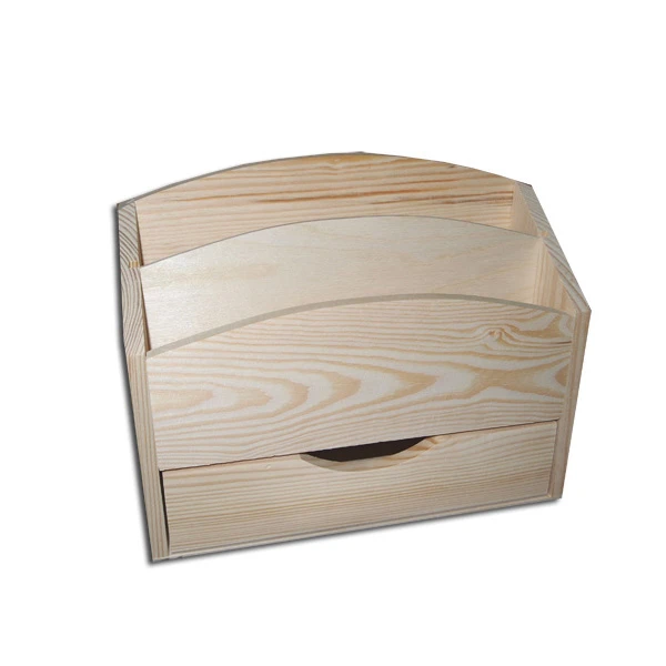 Wood Document Organizer with Drawer