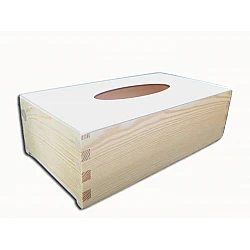 Wooden Napkin Holder Box with Plywood Top