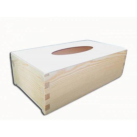 Wooden Napkin Holder Box with Plywood Top