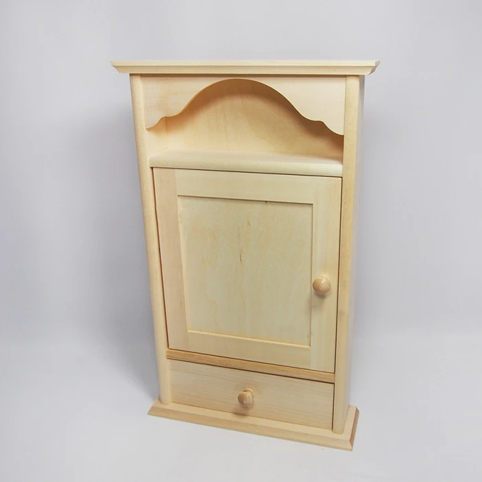 Wooden key cabinet with drawer