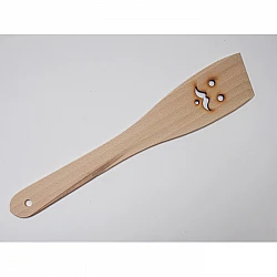 Wooden Spatula – Mustached Little Man