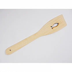Wooden fish-shaped spatula