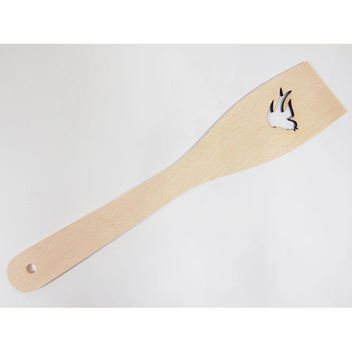 Wooden spoon with bird