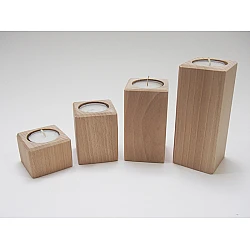 Large Spruce Candle Holder Set - 4 pcs