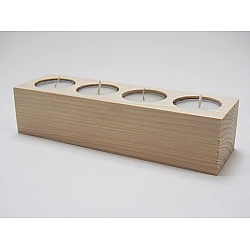 Wooden Candle Holder for 4 Tealight Candles