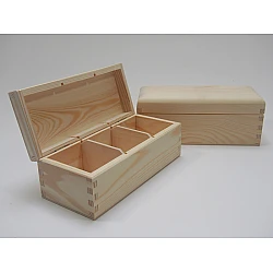 Wooden Box with 3 Compartments