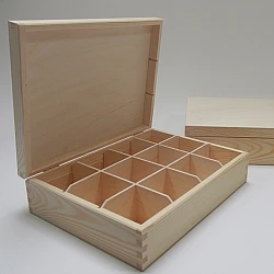 Wooden box with 12 compartments