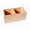 Wooden box with two compartments