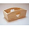 Wooden basket with heart (small)