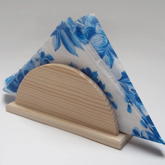 Деревянный держатель для салфеток - полукруглый