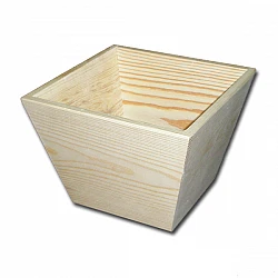 Small Wooden Flower Pot