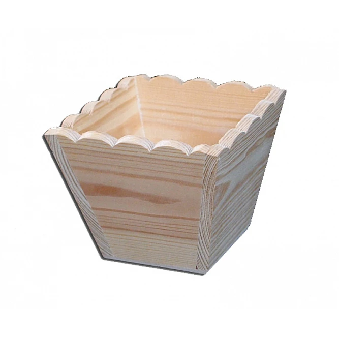 Large Wooden Flower Pot