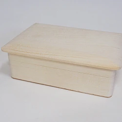 Wooden box with wooden lid