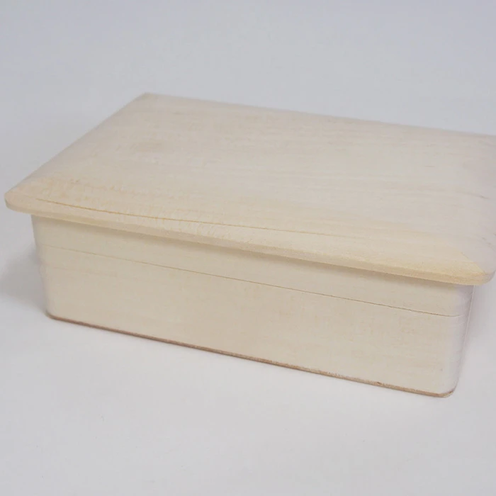 Wooden box with wooden lid