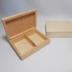 Wooden Box with 2 Compartments