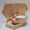 Hexagonal Wooden Boxes (3 pcs)