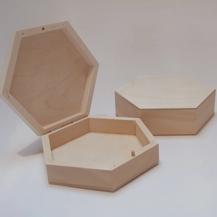 Hexagonal Wooden Box – Medium