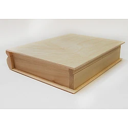 Wooden Book-Shaped Box