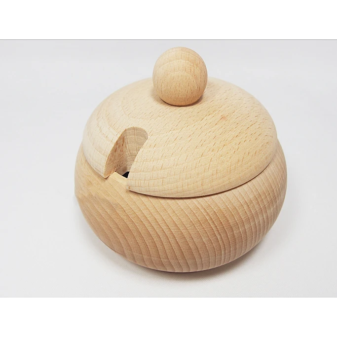 Wooden Sugar Bowl - (without Spoon)