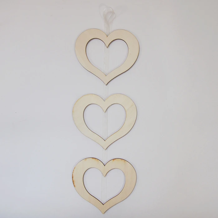 Koka rāmīšu komplekts - siržu virtene (3 gab.)