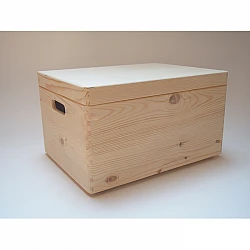 Wooden Box with Lid and Handles (Large)