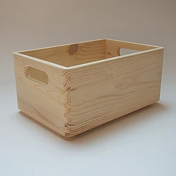 Small Wooden Box with Handles