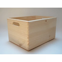 Large Wooden Crate with Handles
