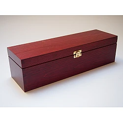 Wooden box with lid for 1 wine bottle (brown)