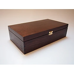 Wooden Box with Lid for 2 Wine Bottles (Brown)