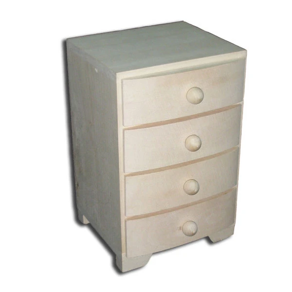 Koka plauktiņš ar 4 atvilknēm