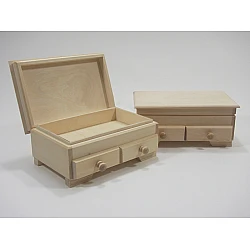 Wooden box with 2 drawers