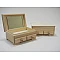 Wood Box with 2 Drawers and Mirror