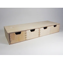 Shelf with 4 drawers
