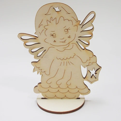 Wooden Angel Ornament with Lantern
