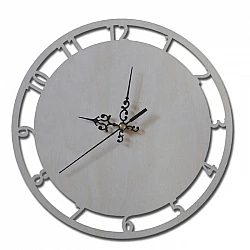 Round Wall Clock with Decorative Cutouts
