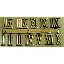 Декоративные цифры — римские (золотого цвета)
