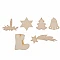 Wooden decoration set (6 pcs)