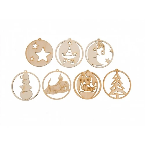Wooden Decoration Set (7 pcs.)
