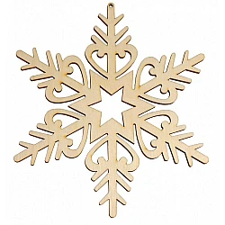 Wooden Decoration - Snowflake (12 cm)