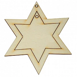 Wooden Decoration - Star (2 pcs)