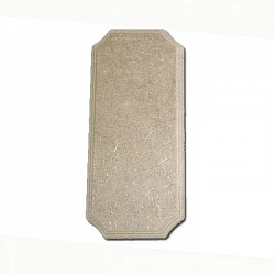 Door plate with decorative edge