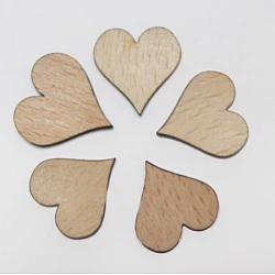 Wooden Heart Set - 17 mm