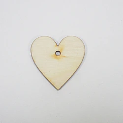 Wooden Heart 38 mm (with Hole)